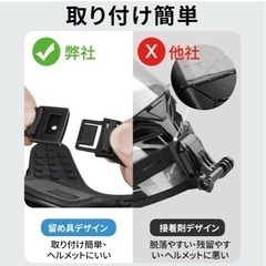 ヘルメット用カメラマウント ストラップ付きの画像