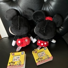 ミッキーマウス、ミニーマウス　ぬいぐるみセットの画像