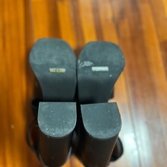 ブラックヒールサンダル、サイズ約23cm、ヒール14cm
の画像