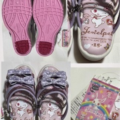 新品未使用 サンダル 15㎝ サンリオ ジュエルペット 女の子の画像