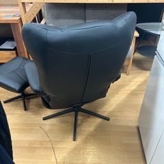 【リサイクル市場エコ伊川谷】NITORI / ニトリ パーソナルチェア PU02 BK オットマン付き 【取りに来られる方限定】の画像