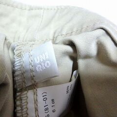  ◆ユニクロ UNIQLO コットンパンツ メンズ 中古品 ブラックの画像