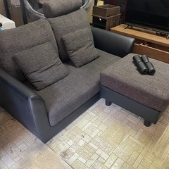 8割OFF　美品　2人掛けカウチソファ ハイバックソファの画像