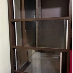 0円ガラス戸キャビネット