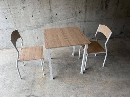 ダイニングセット DS-02 DC-02 椅子2脚 ホワイト 北欧風