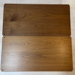 無印良品ステンレスユニットシェルフ　ウォールナット棚板　の画像