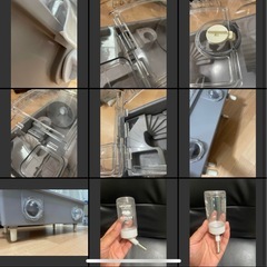 小動物用ケージ 透明/グレー 給水ボトルと未使用品トンネルチューブ付きの画像