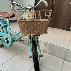 引き取りHACCHI 子供用自転車 水色 レトロ 16インチ補助輪つき
