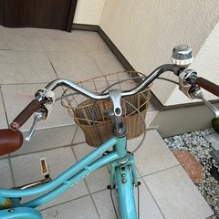 引き取りHACCHI 子供用自転車 水色 レトロ 16インチ補助輪つき