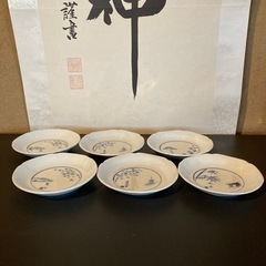 【磁器製】 小皿 6枚セット 『嵐山』 『清水寺』 『大原』 『大文字』 の画像