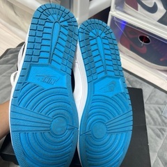 ほぼ未使用Nike Air Jordan 1 ホワイト/ブラック/ブルーの画像