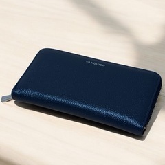 【新品】ヴァンキッシュ VANQUISH 長財布 ネイビー 牛革...