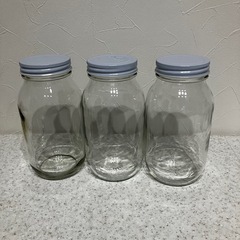 【取引者決まりました】蓋付きビン　3個セット