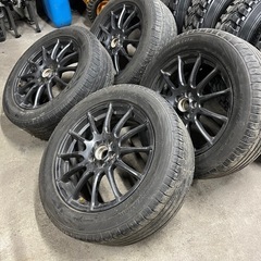17インチ アルミ 4本 5穴 100 7J +48 ★225/55R17 プリウス　スバルの画像
