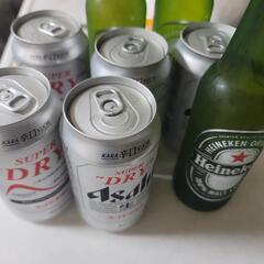 アサヒスーパードライ×5  ハイネケン瓶ビール3
