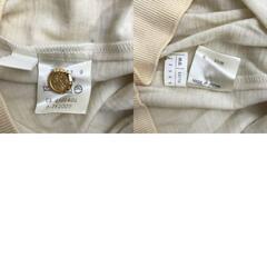 90s/Vintage/日本製★CARA O CRUZ/キャラオクルス★肩パッド/襟付きセーター/長袖ウールブラウス【9/ivory】の画像