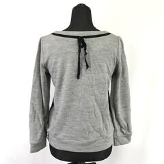 日本製★ストロベリーフィールズ/STRAWBERRY FIELDS★長袖ニットカットソー/セーター【レディースS-M/グレー/レース】Tops/Shirt◆sBH969の画像