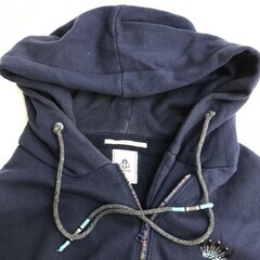 日本製★マンド/mando★ジップアップ/スウェットパーカー【36/メンズS/紺/navy blue】フーディー/hoodie/Jacket/Jumper◆sBH920の画像
