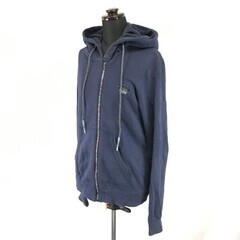 日本製★マンド/mando★ジップアップ/スウェットパーカー【36/メンズS/紺/navy blue】フーディー/hoodie/Jacket/Jumper◆sBH920の画像
