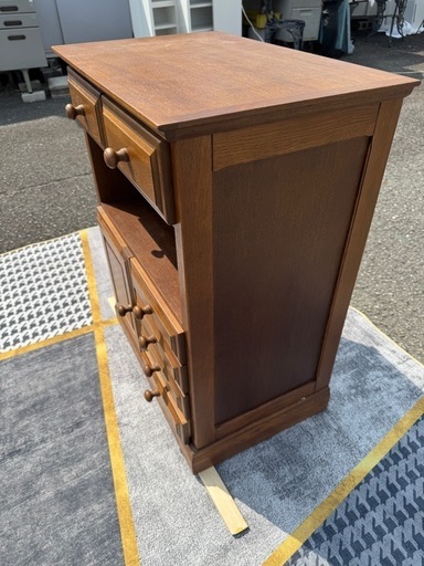 最終今週値引◾️整理家具キャビネット高級木製以外と重い、ナラ材しっかりしてます。◾️