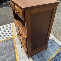 最終今週値引◾️整理家具キャビネット高級木製以外と重い、ナラ材しっかりしてます。◾️の画像