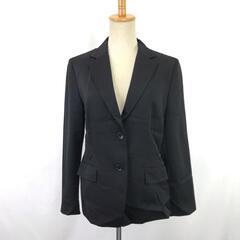 日本製★COMME CA DU MODE【コムサデモード】 テーラードジャケット レディース【size:13/LL/黒/black】シングル/総裏地/Jacket◆BJ011-eの画像
