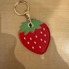 🍓【新品未使用】AirTagケース いちご柄 キーホルダー 紛失...