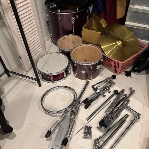 【ジャンク】Pearl ドラムセット