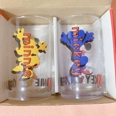 【ディズニー】ガラスコップセット　ミッキー　ミニーの画像