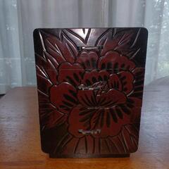 鎌倉牡丹彫り　小物入れ　昭和レトロの画像