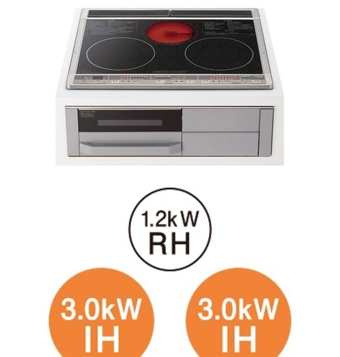 【新品未使用】値下げしました✨三菱ビルトインIHクッキングヒーター