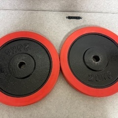 バーベルプレート 20kg ラバー オリンピックシャフト Φ50mm