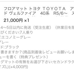 トヨタ アルファード・ヴェルファイア フロアマット 40系 R5/6〜
の画像