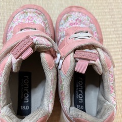 運動靴　18cm 女の子用　ピンクの画像