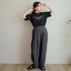 【しまむら】新品* terawear emu コクーンパンツ 中灰 L