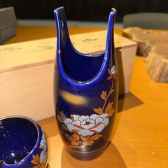 花瓶と灰皿のセット　応接セット　九谷焼の画像