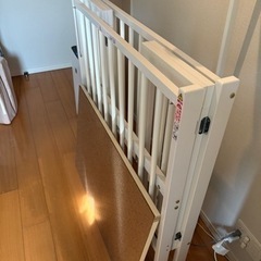 【美品】ベビーベッド　ミニ　ハイタイプ　日本製　石崎家具の画像