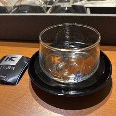 5客　ガラスのカップ　茶卓つきの画像