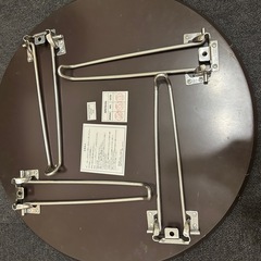 【中古】ニトリ 丸テーブル（ブラウン／折りたたみ式） の画像