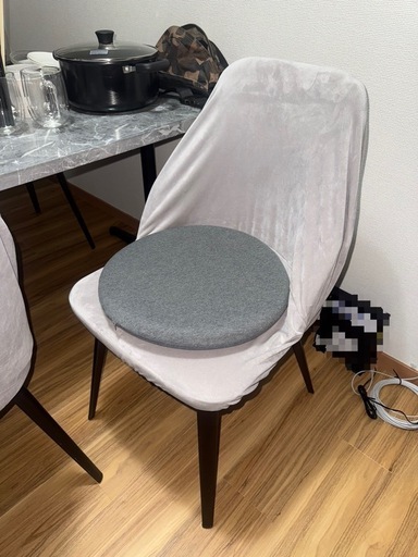 【美品】クッション付チェア4脚セット