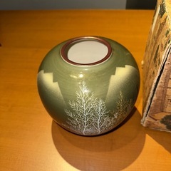 九谷焼　花瓶　6寸　木立の画像