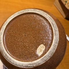 信楽花瓶　鉄砂彩壺　の画像
