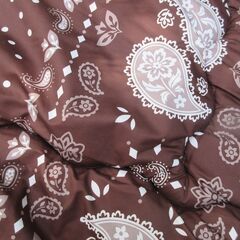 美品　バンダナ柄掛け布団　シングル　ブラウン　厚み普通の画像
