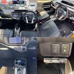 トヨタ アクア1.5 Sイエロー系  R9年7月車検付きドライブレコーダー付き、キーレス！燃費最高！の画像