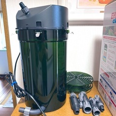 【美品】エーハイム クラシックフィルター2217-NEW（50Hz・東日本地域用）粗目・細目フィルターとダブルタップ付きの画像