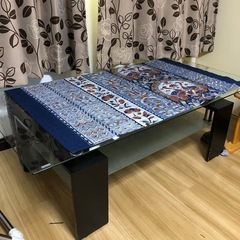 【美品】ガラステーブル（センターテーブル・テレビ台など）