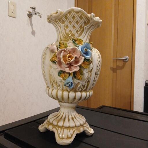 イタリア製 アンティーク陶器花瓶 - メルカリ
