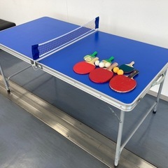 【商談中】No.2 折りたたみ卓球台セット（ラケット&ボール付） 