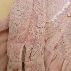 美品くすみピンク🩷総レースワンピース/100cm前後の画像