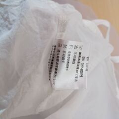 数回着用シフォンふわふわワンピース💜パープル×ホワイト/100cm前後の画像